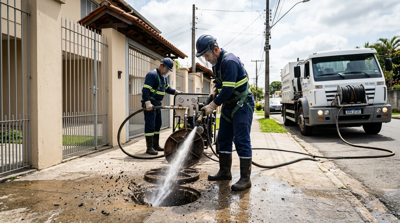 Limpeza de Tubulação com Hidrojato em Curitiba‑PR